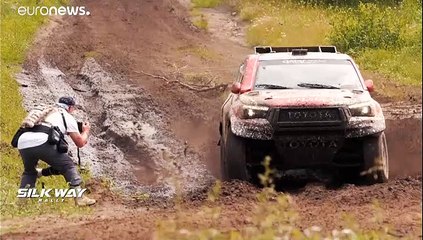 Etapa de enlace en el Silk Way Rally