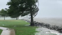 Coastline slammed with storm surge caused by Hurricane Barry