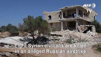Syria: destructions after Russian airstrikes, 8 people killed