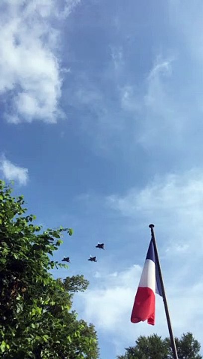 Cérémonie du 13 juillet - Passage des Rafales français et de l'Eurofighter allemand