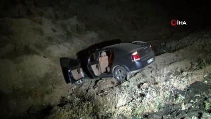 Otomobil şarampole uçtu: 2 yaralı