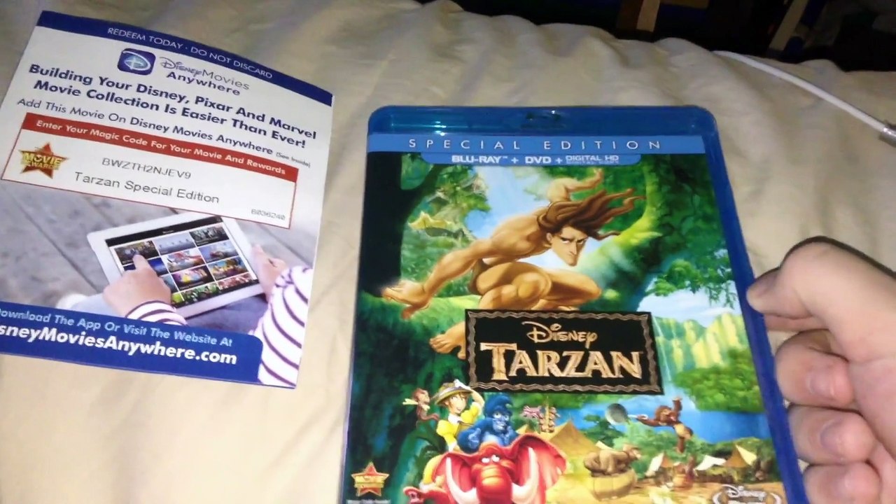 Tarzan Blu Ray/DVD/Digital HD Unboxing