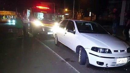 Casal de adolescentes ficam feridos em acidente de trânsito no Centro