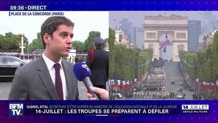 "Pour eux, c'est une reconnaissance formidable." Gabriel Attal soutient les jeunes du SNU qui s'apprêtent à défiler sur les Champs-Élysées