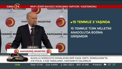 MHP Lideri Bahçeli Kastamonu'da