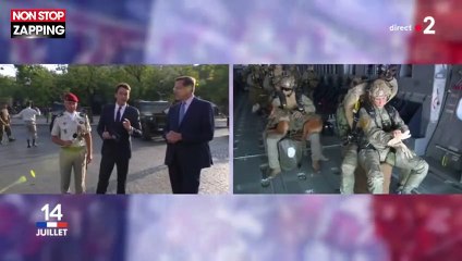 Défilé du 14 juillet : Le saut en parachute de la journaliste Marie-Sophie Lacarrau (vidéo)
