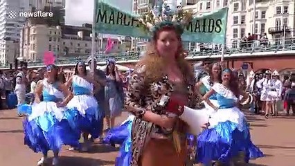 Brighton "Mermaids" call on locals to keep the beach clean
