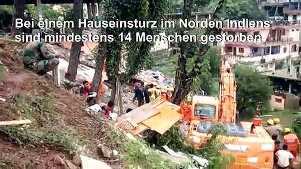 Indien: 14 Tote bei Hauseinsturz wegen Monsunregens