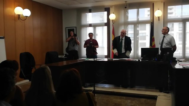 Despedida al juez Eduardo Calderón