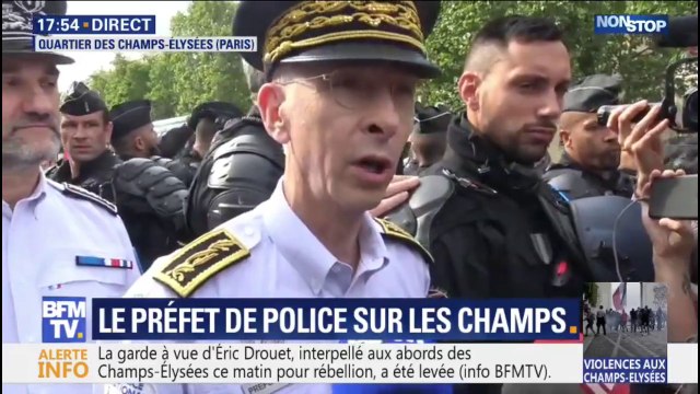 Champs-Elysées: le préfet de police de Paris assure que l'ordre a été rétabli