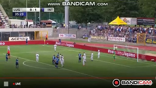 Goal De Vrij (0-2) FC Lugano vs Inter Milano