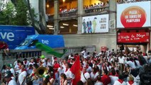 Despedida de las peñas de San fermín 2019 desde el callejón