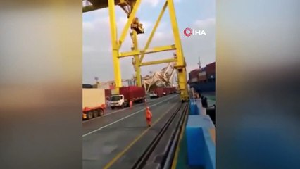 - Konteyner Gemisi Limana Çarptı