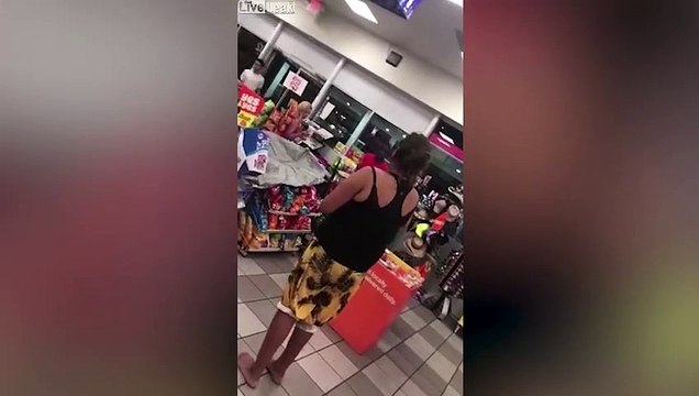 Woman tries to use toy credit card to make purchase at store