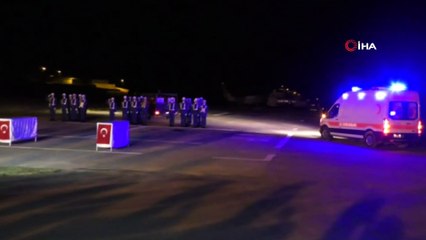 Şehit olan 3 asker için tören düzenlendi