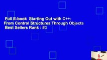 Full E-book  Starting Out with C  : From Control Structures Through Objects  Best Sellers Rank : #3