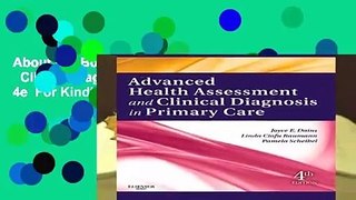 About For Books  Advanced Health Assessment   Clinical Diagnosis in Primary Care, 4e  For Kindle