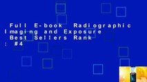 Full E-book  Radiographic Imaging and Exposure  Best Sellers Rank : #4