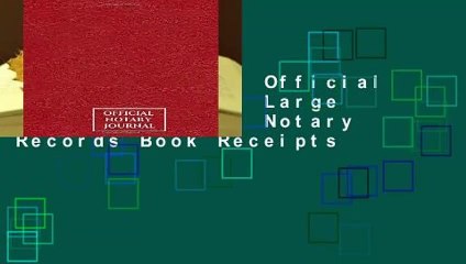 [MOST WISHED]  Official Notary Journal: Large Public Official Notary Records Book Receipts