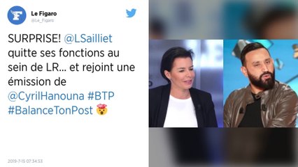 La porte-parole des Républicains Laurence Sailliet rejoint Cyril Hanouna