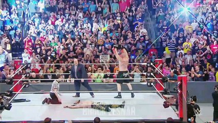 Brock lesnar cashes in money in the bank