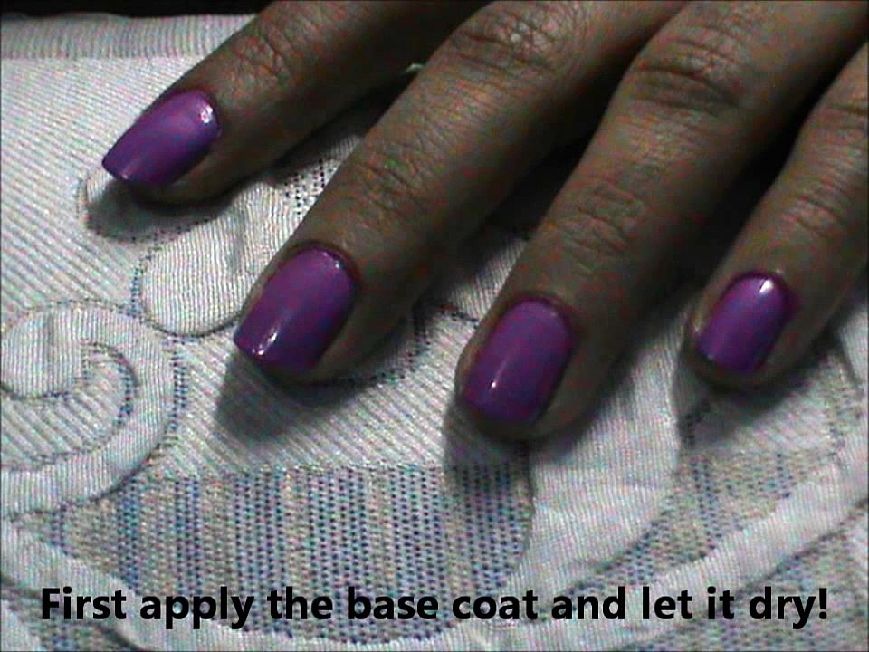 Cute Purple Silver - Nail art tutorial