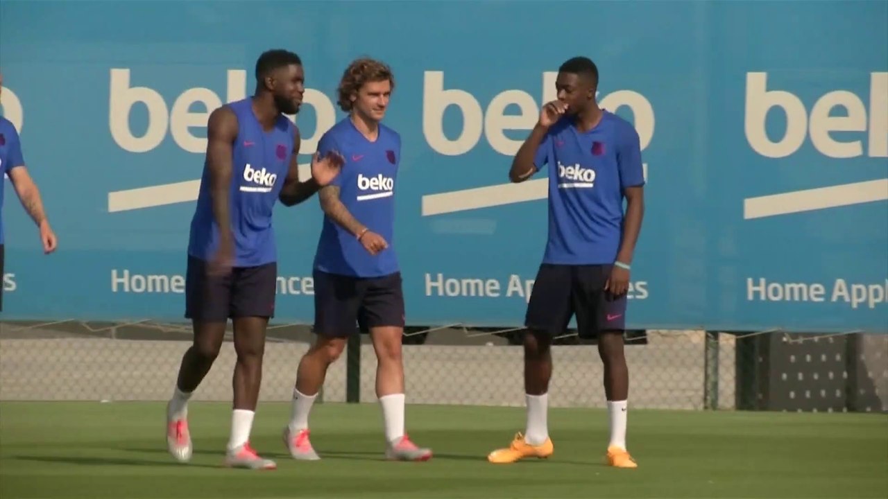 Barça - Les premiers pas de Griezmann à l'entraînement