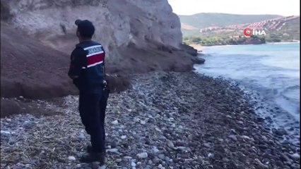 Çanakkale Ayvacık'ta kayalıklarda mahsur kalan oğlak kurtarıldı