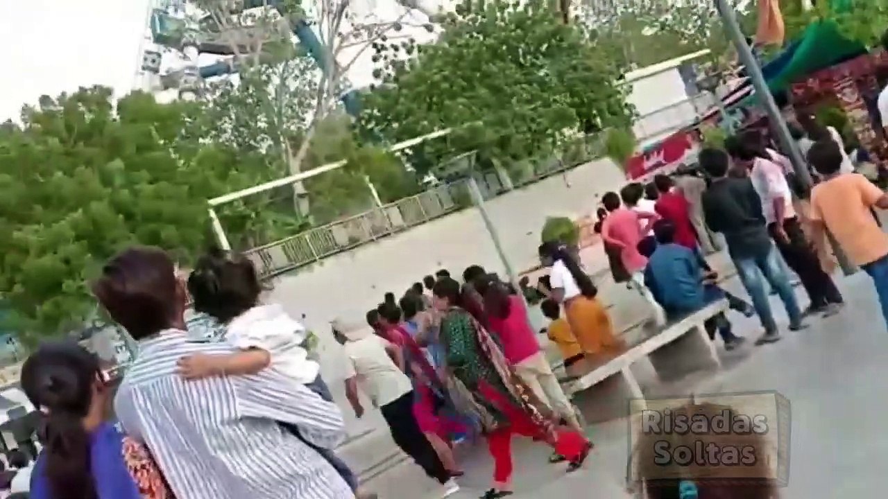 Carousel collapses and kills two people at amusement park in India
