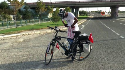 İşine geri dönmek için bisikleti ile 600 kilometre yol gidecek