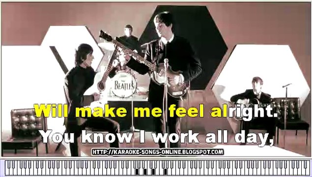 Karaoke The Beatles - A Hard Day's Night - Free karaoke songs online with lyrics on the screen and piano.