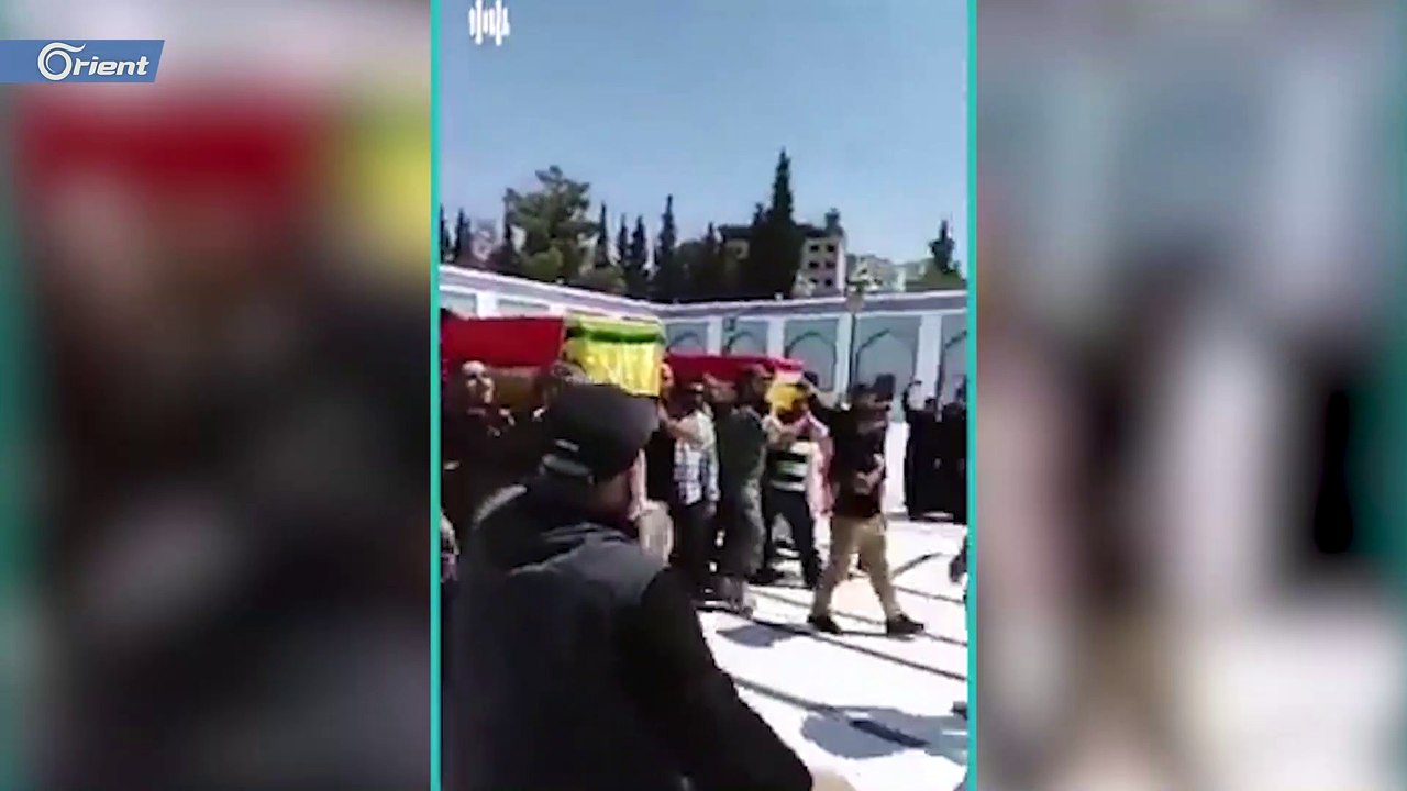 تشييع قتلى ميليشيا "حزب الله" اللبناني بالقصف الإسرائيلي من السيدة زينب بدمشق