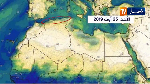 درجات الحرارة المتوقعة ببعض من ولايات الوطن ليوم الأحد 25 أوت 2019