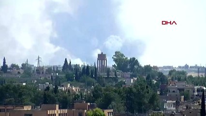 AKÇAKALE SINIRININ KARŞISINDAKİ TEL ABYAD'DA DUMANLAR YÜKSELDİ