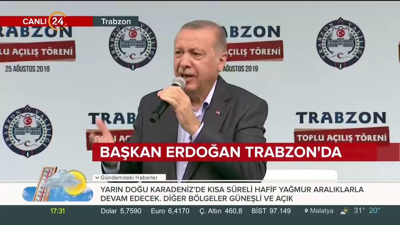 Cumhurbaşkanı Erdoğan konuşma yapıyor