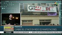 Francia: ambiente festivo marca protestas contra el G7