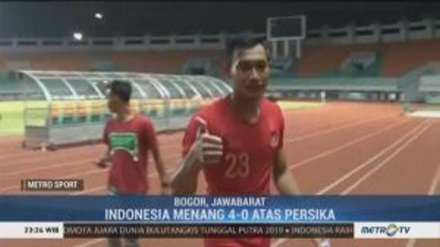 Timnas Indonesia Menang 4-0 atas Persika di Laga Uji Coba