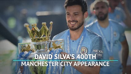 David Silva makes his 400th Manchester City appearance