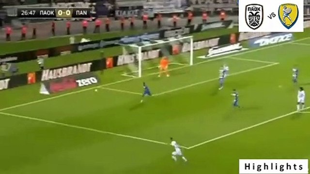 1-0 Karol Świderski AMAZING Goal and celebration - PAOK 1-0 Panetolikos - Full Replay 25.08.2019