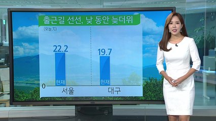 [날씨] 출근길 선선, 낮 동안 늦더위...남해안·제주 비 / YTN