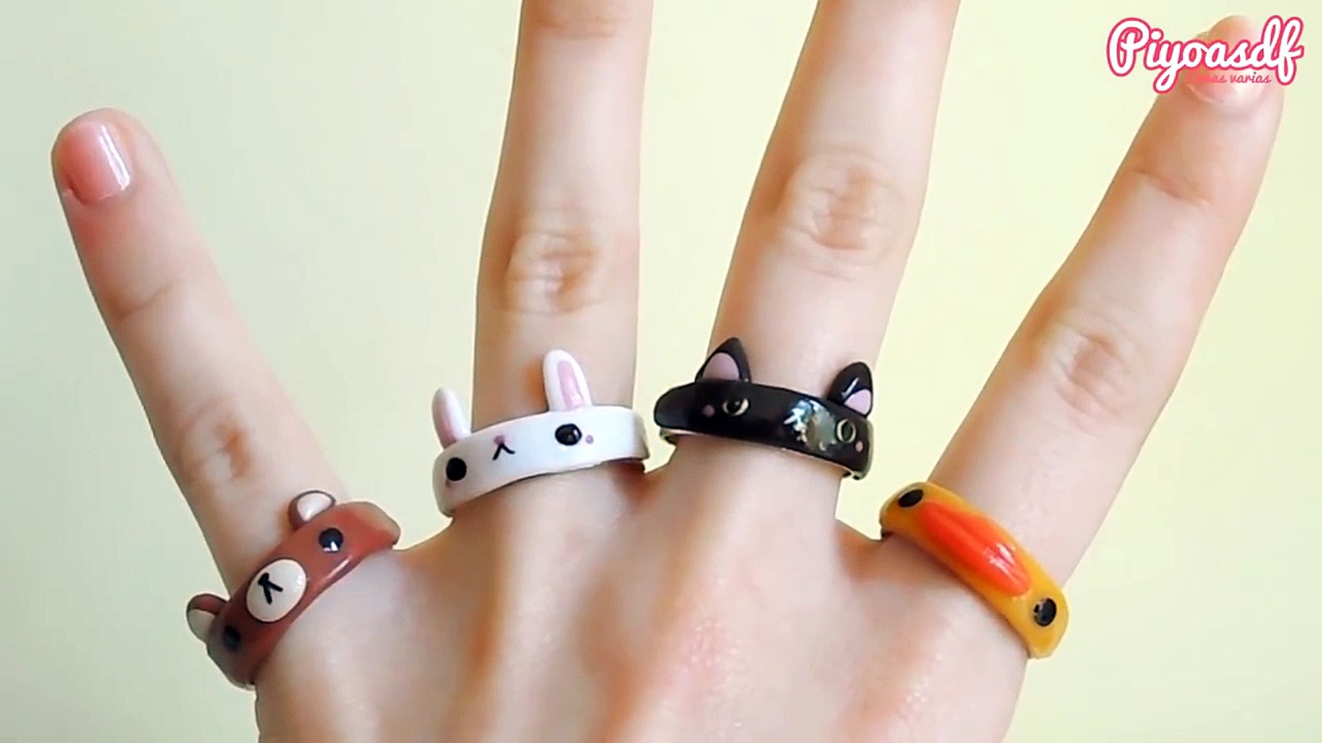 TUTORIAL】Cómo hacer anillos de animalitos! ❤ (DIY How to make a cute animal  rings ❤) - Vídeo Dailymotion