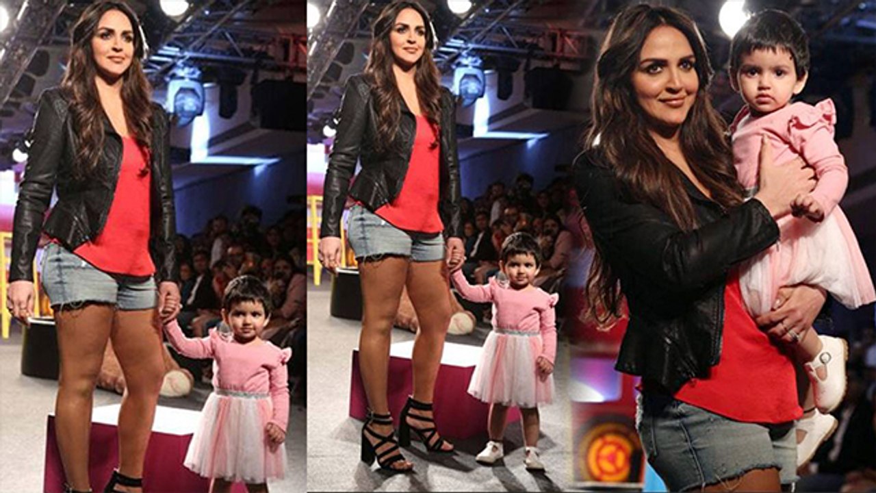 Esha Deol walks the ramp with daughter Radhya at Lakme Fashion Week 2019 | FilmiBeat