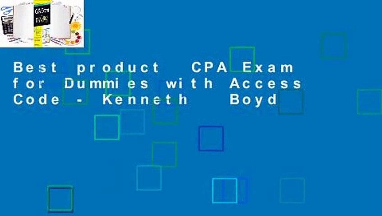 Best product  CPA Exam for Dummies with Access Code - Kenneth   Boyd