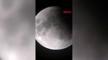 Çanakkale ve Bozcaada'da 'Parçalı ay tutulması' böyle görüntülendi