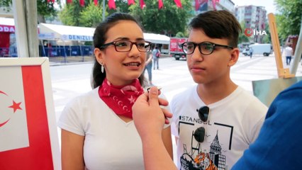 3 bin 262 adet 15 Temmuz hatıra parası ile Türkiye haritası yaptılar