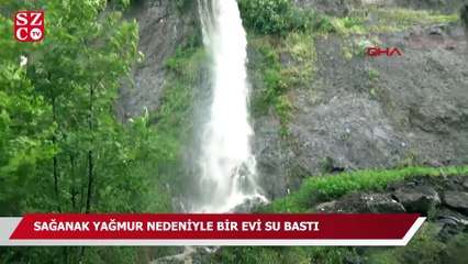 Ereğli’de sağanak; evi su bastı, TIR kanala devrildi