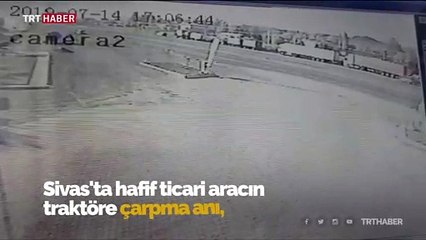 Sivas'ta bir kişinin hayatını kaybettiği kaza güvenlik kamerasında