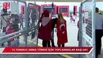 Atatürk Havalimanı’nda 15 Temmuz anma töreni için toplanmalar başladı