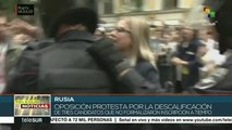 Candidatos opositores rusos organizan protesta en Moscú