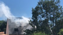 Un pavillon détruit par un incendie